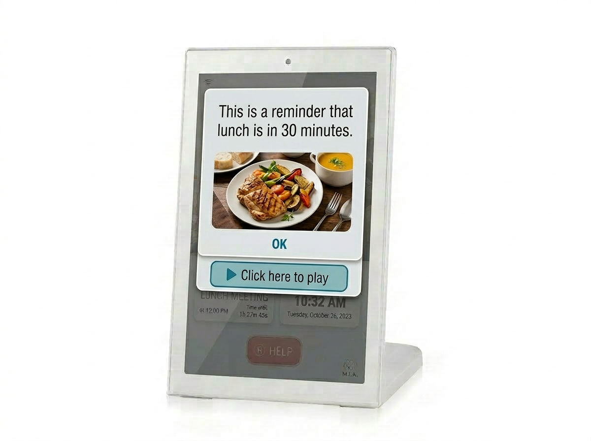 MIA showing a meal reminder