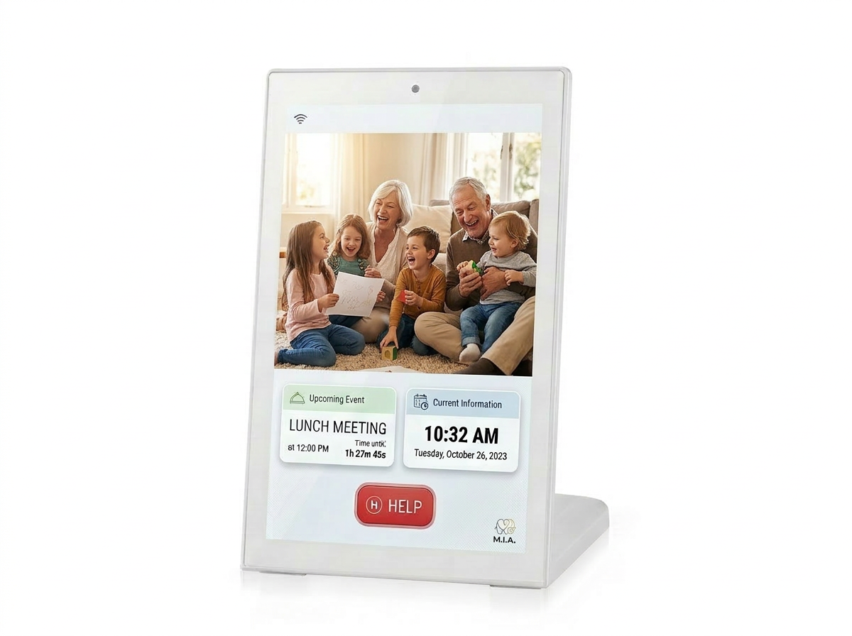 MIA showing family photos and daily information
